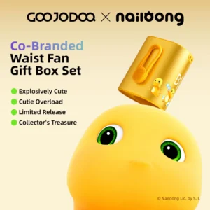 【Goojodoq × Nailoong】Quạt Turbo kẹp eo 3600 mAh, điều chỉnh 360°, tốc độ điều chỉnh 11 m/s, thời lượng pin cực dài 9 giờ