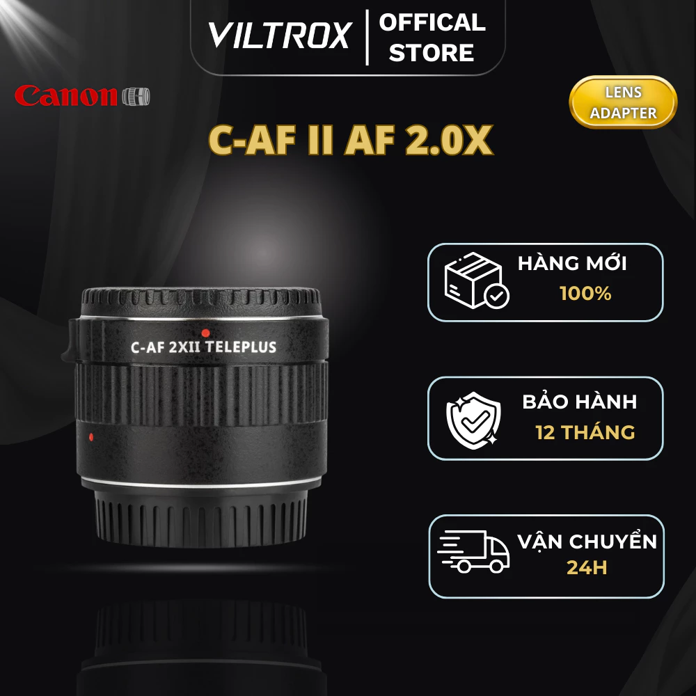Viltrox C-AF II AF 2.0X Ngàm Chuyển Ông Kính Canon EF tăng gấp đôi tiêu cự của ống kính - HÀNG CHÍNH HÃNG