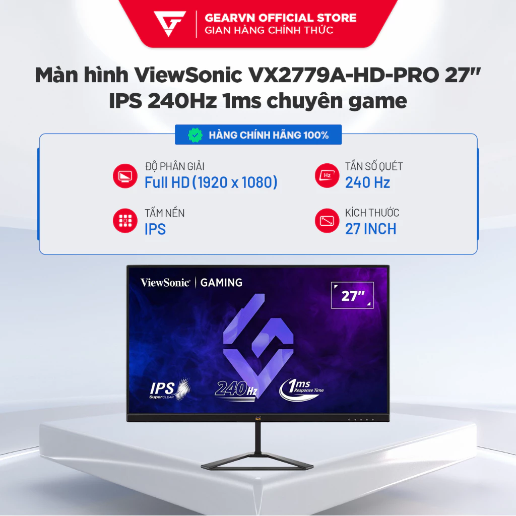 Màn hình ViewSonic VX2779A-HD-PRO 27" IPS 240Hz/ 180HZ 1ms chuyên game