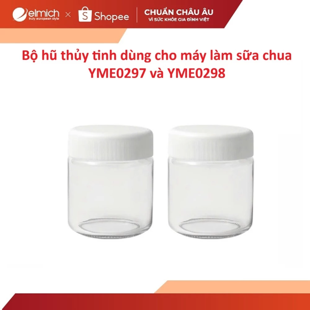 Bộ hũ thủy tinh làm sữa chua