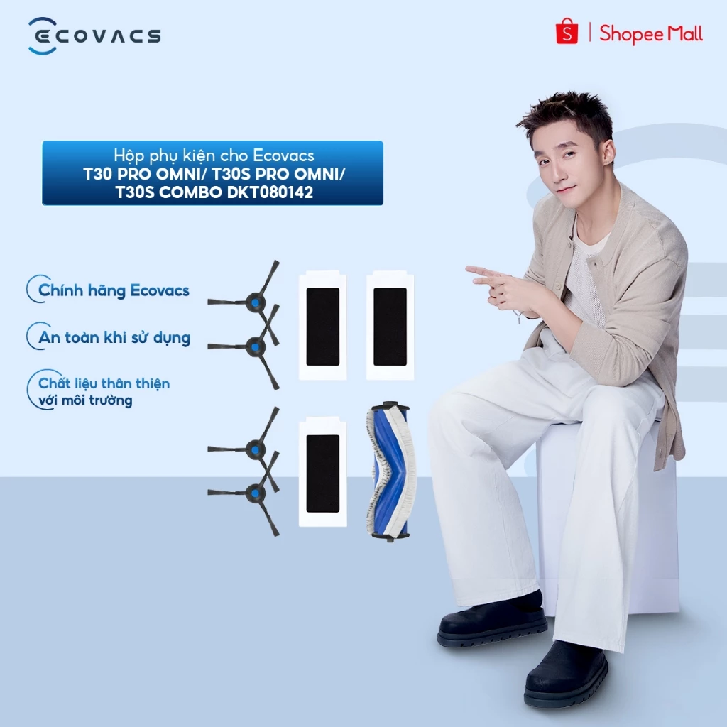 Hộp phụ kiện cho Ecovacs T30 PRO OMNI/ T30S PRO OMNI/ T30S COMBO DKT080142 - Chính Hãng
