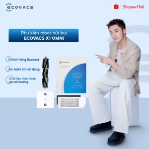 Phụ kiện robot hút bụi Ecovacs X1 Omni | Chổi chính | Bộ lọc | Hộp phụ kiện | Mô-đun khử trùng ion bạc - Chính Hãng