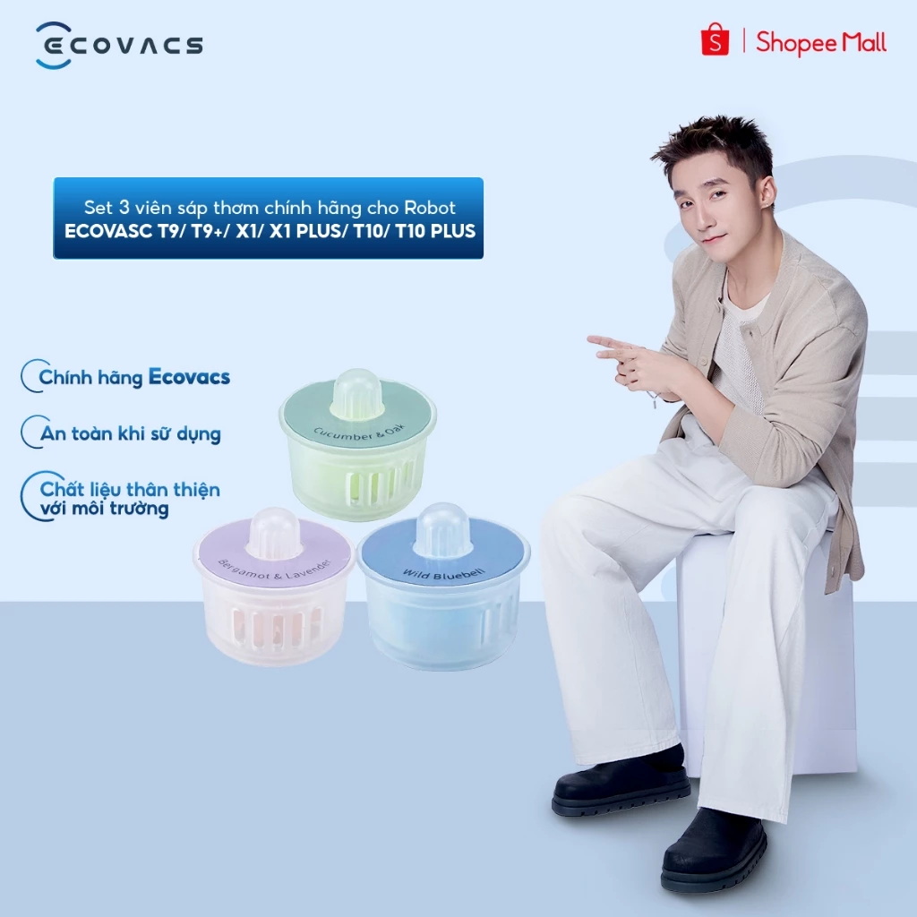 Sáp thơm Ecovacs - Set 3 viên sáp thơm chính hãng cho Robot Ecovasc T9/ T9+/ X1/ X1 PLUS/ T10/ T10 PLUS