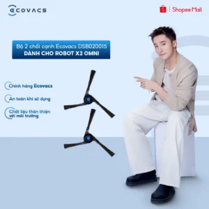 Bộ 2 chổi cạnh Ecovacs DSB020015 dành cho Robot X2 OMNI - Màu đen