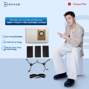 Phụ kiện cho robot Ecovacs Ecovacs YEEDI Y1 PLUS/Y1 PRO PLUS/NEO 2.0 PLUS | Hộp phụ kiện | Giẻ lau | Túi đựng bụi