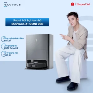 Ecovacs X1 OMNI Robot hút bụi lau sàn | Lực hút 5000Pa | Tặng phụ kiện