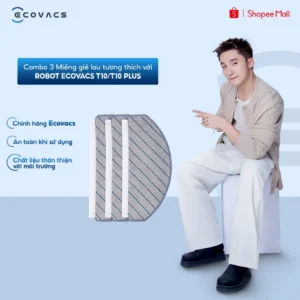 Combo 3 Miếng giẻ lau có thể giặt tái sử dụng tương thích với Robot Ecovacs T10/T10 Plus