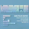 Bộ Keycap Contour ToPo GRAPHIC - Xuyên Led - Mạch Xuôi - PBT Double shot - OEM