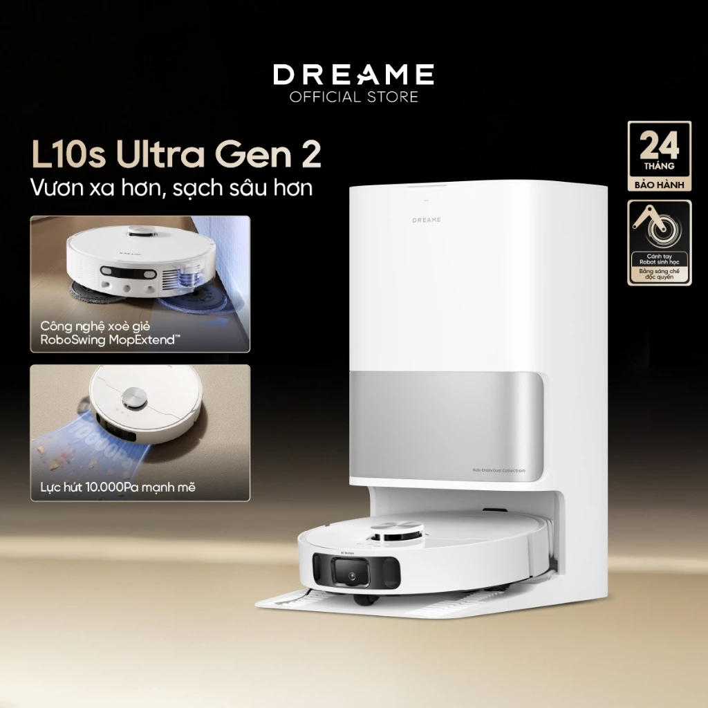 Robot hút bụi Dreame L10s Ultra Gen 2 - Lực hút 10.000Pa, Lau xoè thông minh - Image 2