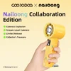【Goojodoq × Nailoong】Quạt mini Turbo, độ ồn thấp, dung lượng 4000mAh, có đèn pin LED, màn hình kỹ thuật số và móc treo