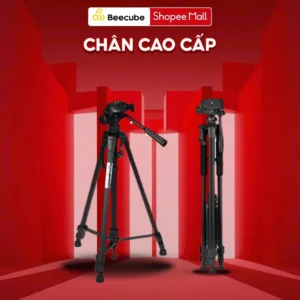 Chân máy chiếu BEECUBE Tripod 360° khung nhôm Cao Cấp - Chịu Lực Tốt - tải trọng 3kg có túi đeo tặng kèm kẹp điện thoại