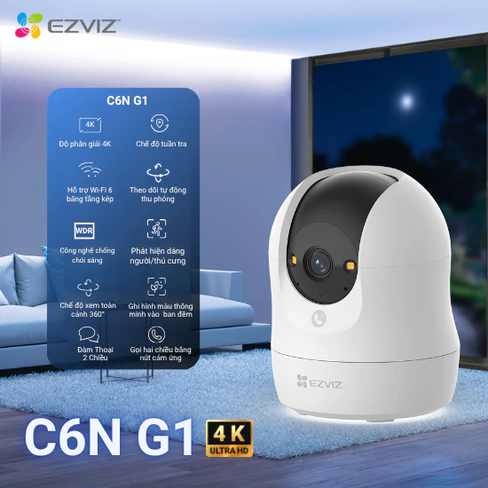 Camera Wifi EZVIZ C6N G1 8MP 4K - Bản Nâng Cấp Thông Minh 2024 - Image 2