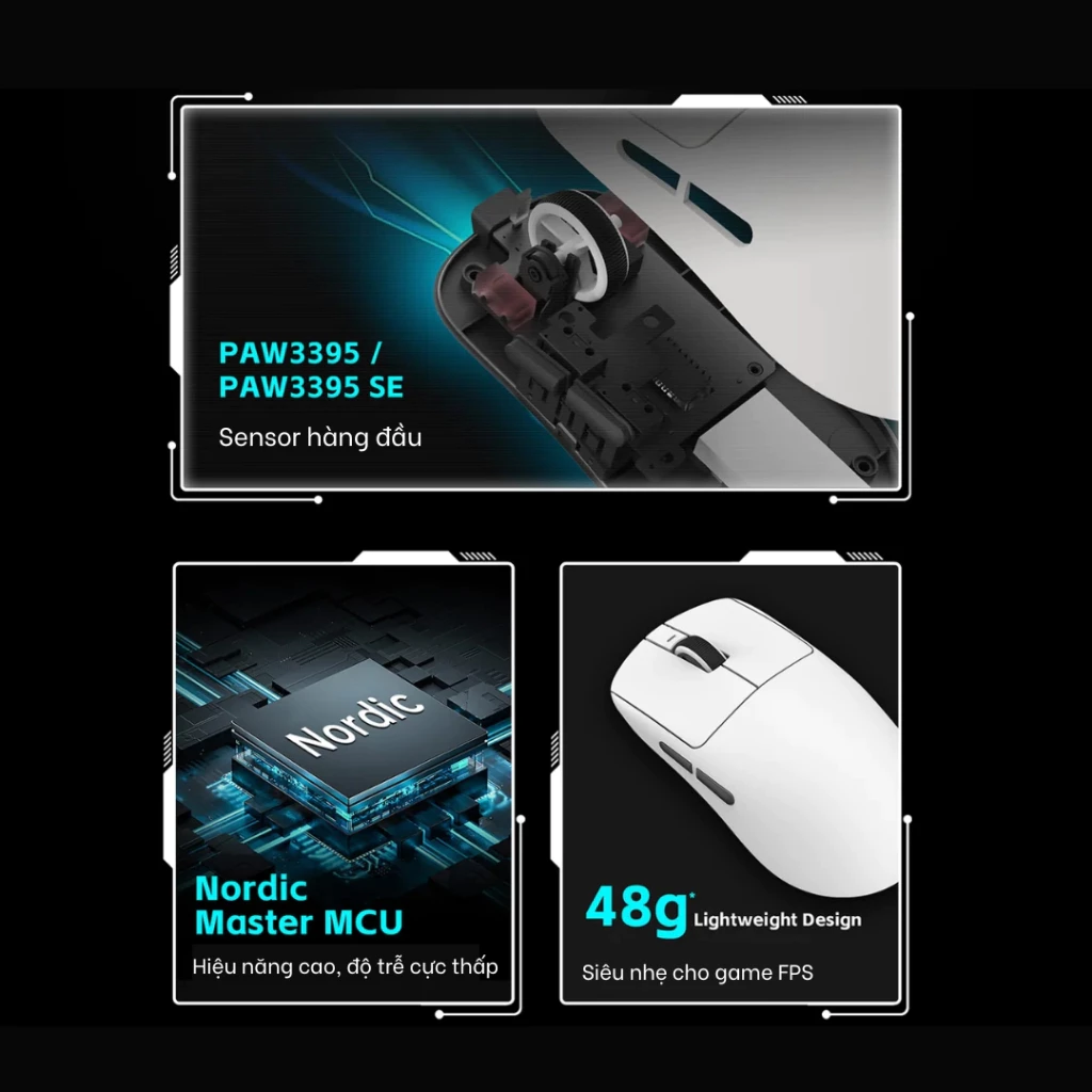 Chuột Gaming Không Dây VXE R1 SE+/Pro/Max Siêu Nhẹ 48g - Image 2
