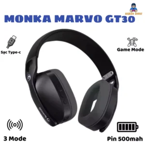 Tai nghe gaming không dây Monka Marvo GT30 - 3 mode - Pin 500mah - Có mic - Sạc Type-c - Được Turn sẵn