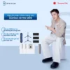 Bộ phụ kiện chính hãng cho Robot Ecovacs X8 Pro Omni DKT100177 - chổi chính, chổi cạnh, bộ lọc, túi rác, con lăn