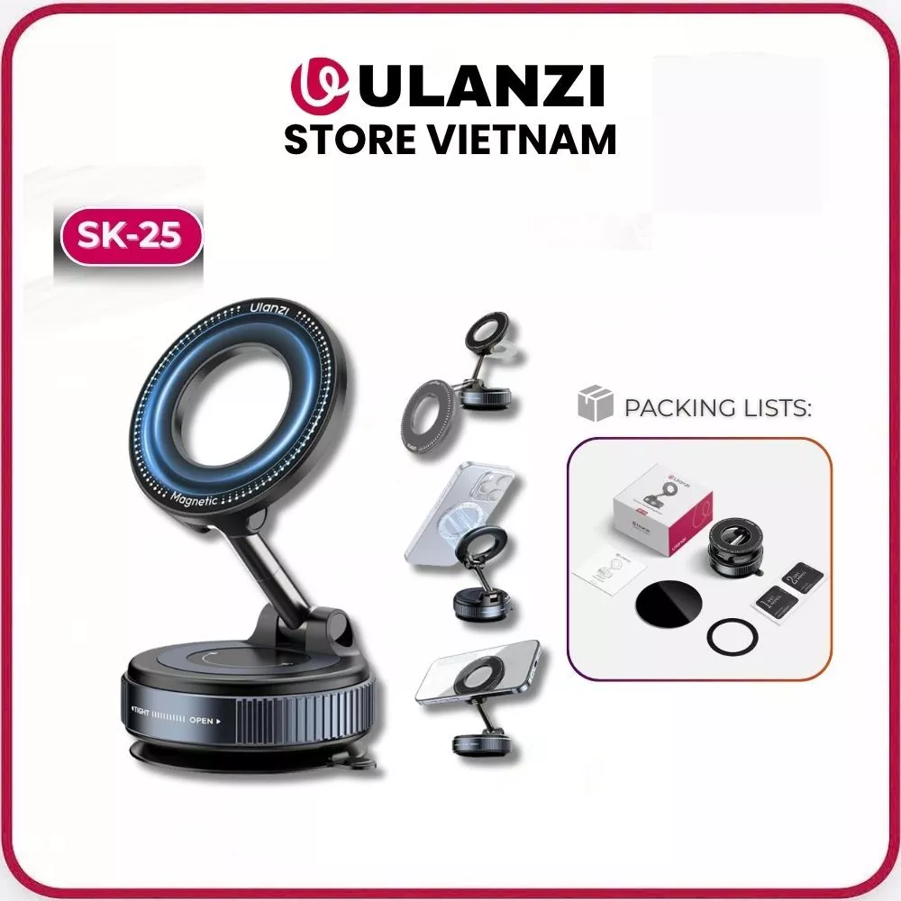 Ulanzi SK-25 – Giá Đỡ Hút Chân Không Từ Tính Đa Năng (S003)