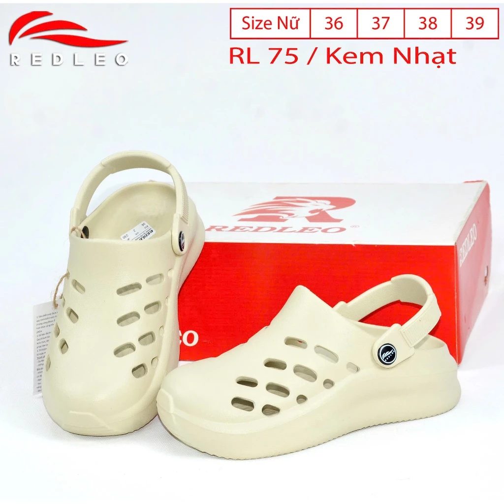 (Chính hãng) Dép sục nữ REDLEO DRL-75 , dép nữ quai hậu đúc nguyên khối cao 5cm êm mềm nhẹ
