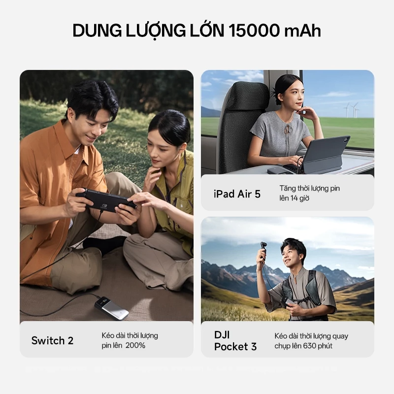 Sạc Dự Phòng CUKTECH 100W 15000mAh GaN - Sạc Siêu Nhanh Cho Laptop & iPhone - Image 2
