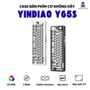 Case bàn phím cơ không dây YINDIAO Y65S - Led RGB - 3 mode kết nối - Màn TFT - Hotswapable - APP - Mạch xuôi - Núm xoay