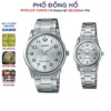 Đồng hồ đôi nam nữ dây kim loại Casio Anh Khuê MTP/LTP-V001D-7B