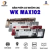 Bàn phím cơ không dây nhôm fullsize Weikav WK Max102 - 3 mode kết nối - Led RGB - Pin 10000 mAh -App marco - Gasketmount