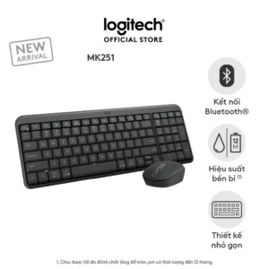 [Livestream] Combo Bàn phím & chuột không dây Bluetooth Logitech MK251 - dễ kết nối, thiết lập, thiết kế nhỏ gọn