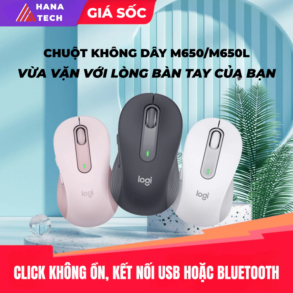 Chuột Không Dây Logitech M650/M650L Signature - Click Siêu Êm - Image 2