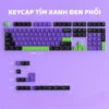 Keycap tím xanh đen phối - keycap PBT siêu đẹp dành cho các loại bàn phím