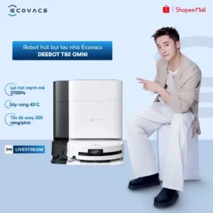 [KOLs] Ecovacs Deebot T80Omni/ T80s Omni Robot hút bụi lau nhà | AI Instant Re-Mop 2.0 | BH 24 tháng