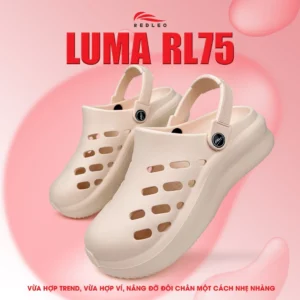 [KHÔNG MÙI NHỰA] Dép Sục Nữ REDLEO Luma – EVA Cao Cấp Đúc Nguyên Khối, Chuẩn Size Gót Cao 4cm DRL75