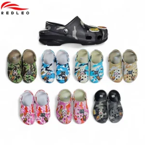 (Đặt tăng 1 size+Tặng Charm) Dép sục REDLEO nam nữ DRL-46 họa tiết Camo rằn ri 3D, dép nam nữ quai hậu đúc nguyên khối