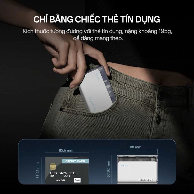 Sạc Dự Phòng CUKTECH Mini 10000mAh 30W/55W Cho iPhone 15/16 - Image 2
