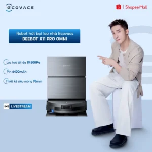 [KOLs] Ecovacs DEEBOT X11 Pro Omni Robot hút bụi lau nhà | Lực hút 19.500Pa | Pin 6400mAh | BH 24 tháng
