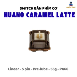Combo Switch Huano Caramel Latte Ajazz - 5 pin - Switch bàn phím cơ - Linear - Pre-lube - PA66 - POK POM