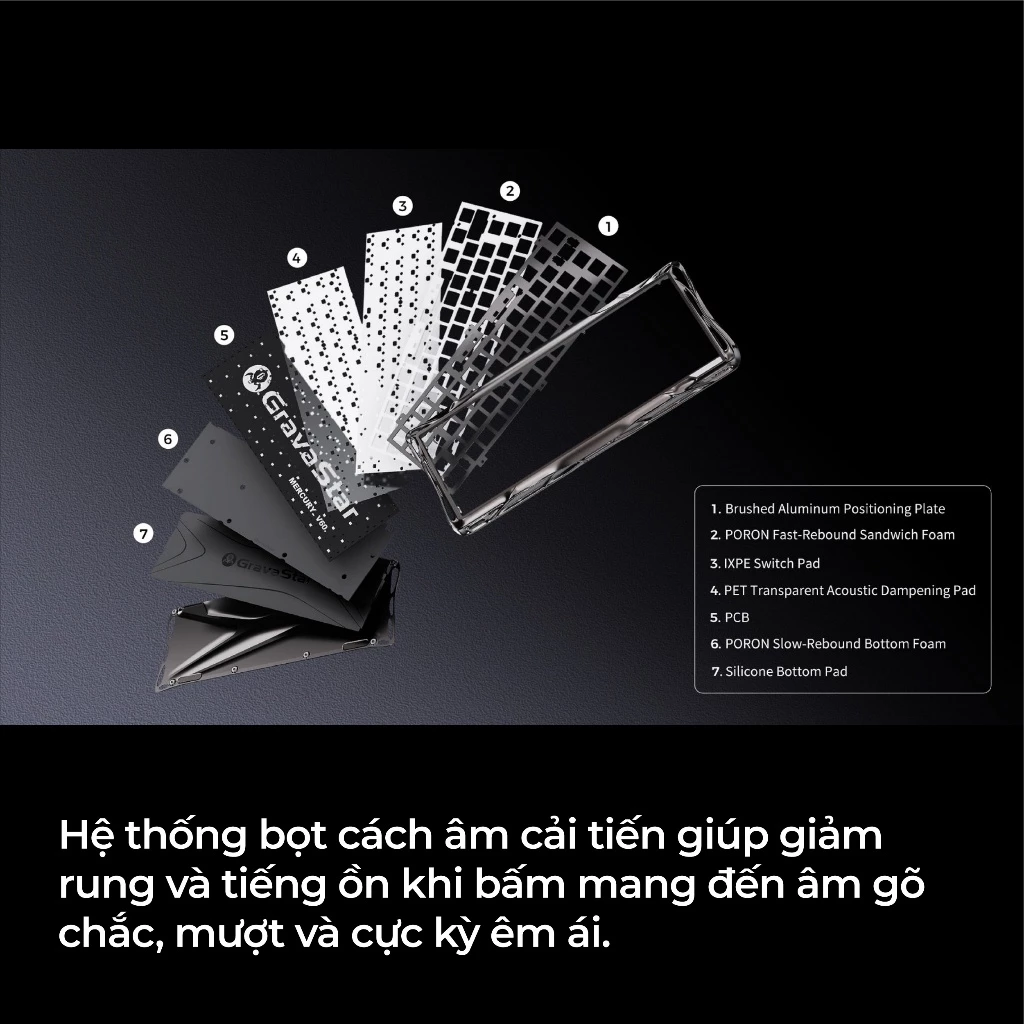 Bàn phím cơ Magnetic HE Gravastar Mercury V60 Pro Chính Hãng - Image 3