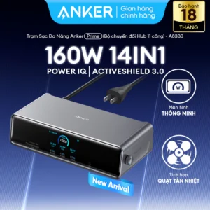 [NEW] Đế sạc Anker Prime Docking Station 14-in-1 | 3 màn hình DisplayLink | Công suất 160W | Sạc nhanh 140W – A83B3