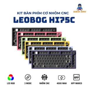 Case bàn phím cơ Nhôm LEOBOG HI75C - Nhôm CNC - Gasket mount - Có app - Mạch xuôi - Núm xoay - 3 mode - Không dây