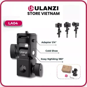 Ulanzi LA04 - Adapter 1/4" + Cold Shoe, Xoay Nghiêng 180° cho Máy Ảnh & Smartphone (L121)