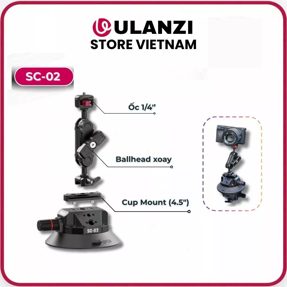 Ulanzi SC-02 - Giá Treo Máy Ảnh (4.5")