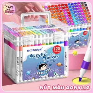 Bộ 12-120 Màu Acrylic Marker Cao Cấp Chống Thấm Cho Họa Sĩ