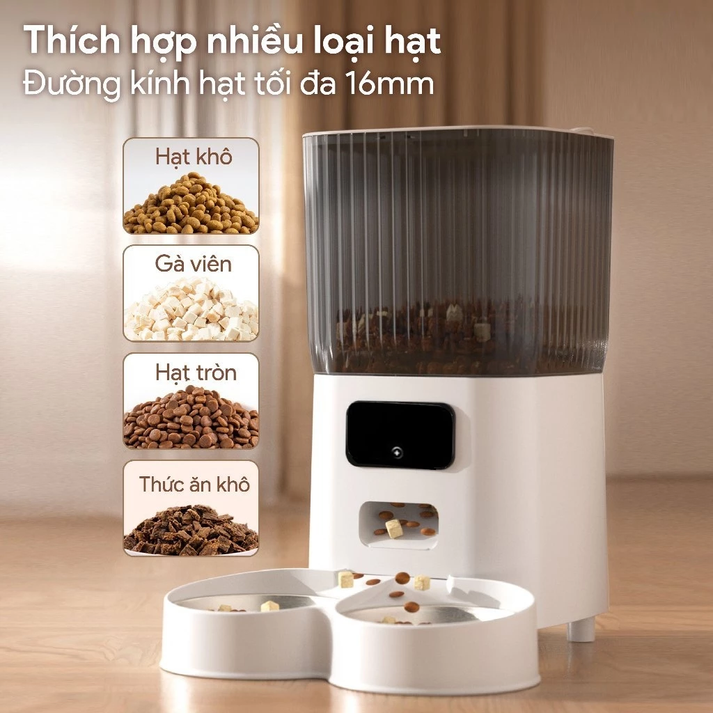 Máy Cho Ăn Mèo Tự Động 5L Có Camera - Quản Lý Qua Smartphone - Image 3