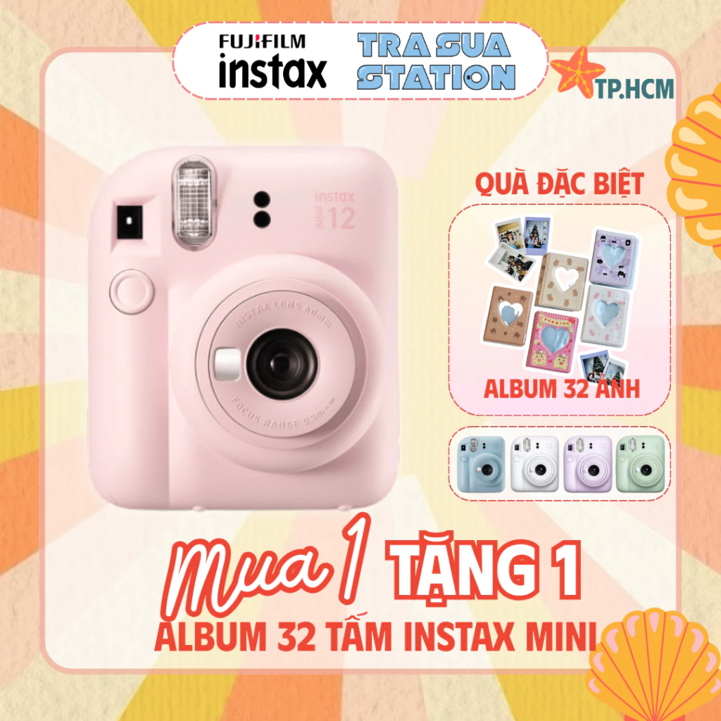 Máy Ảnh Fujifilm Instax Mini 12 & 11 Chính Hãng - Bảo Hành 1 Năm