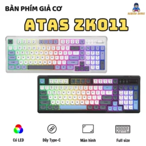 Bàn phím giả cơ ZK011 Full size - LED Viền - Dây type-C - Có led - Bấm êm - Kết nối mọi thiết bị
