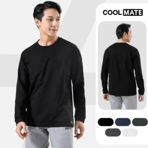 [MUA 3 GIẢM 10%]Áo thun nam dài tay thu đông Cotton Compact Premium chống nhăn, giữ ấm tốt Coolmate