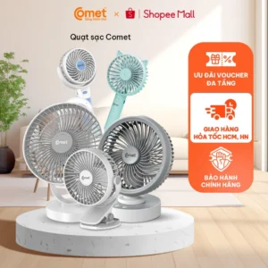 [KHO HCM] Quạt Sạc quạt Mini Gấp Gọn Cầm Tay Comet Nhỏ Gọn, sử dụng lên tới 12 tiếng