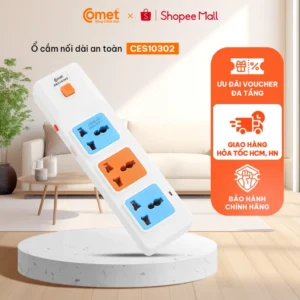 [Quà tặng] Ổ cắm điện nối dài dây 2m 2500W COMET - CES10302