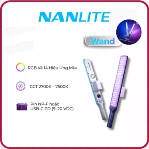 NANLITE WAND - Đèn LED Cầm Tay RGBW, Công Suất 30W, CCT 2700-7500K - Bảo Hành 24 Tháng