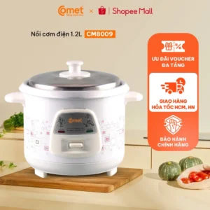 [KHO HCM] Nồi cơm điện nắp rời 1.2L COMET - CM8009