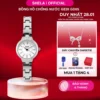 Đồng hồ nữ mặt nhỏ SHELA GD05 dây kim loại chống nước tốt 3ATM mặt tròn đính đá chính hãng đeo tay