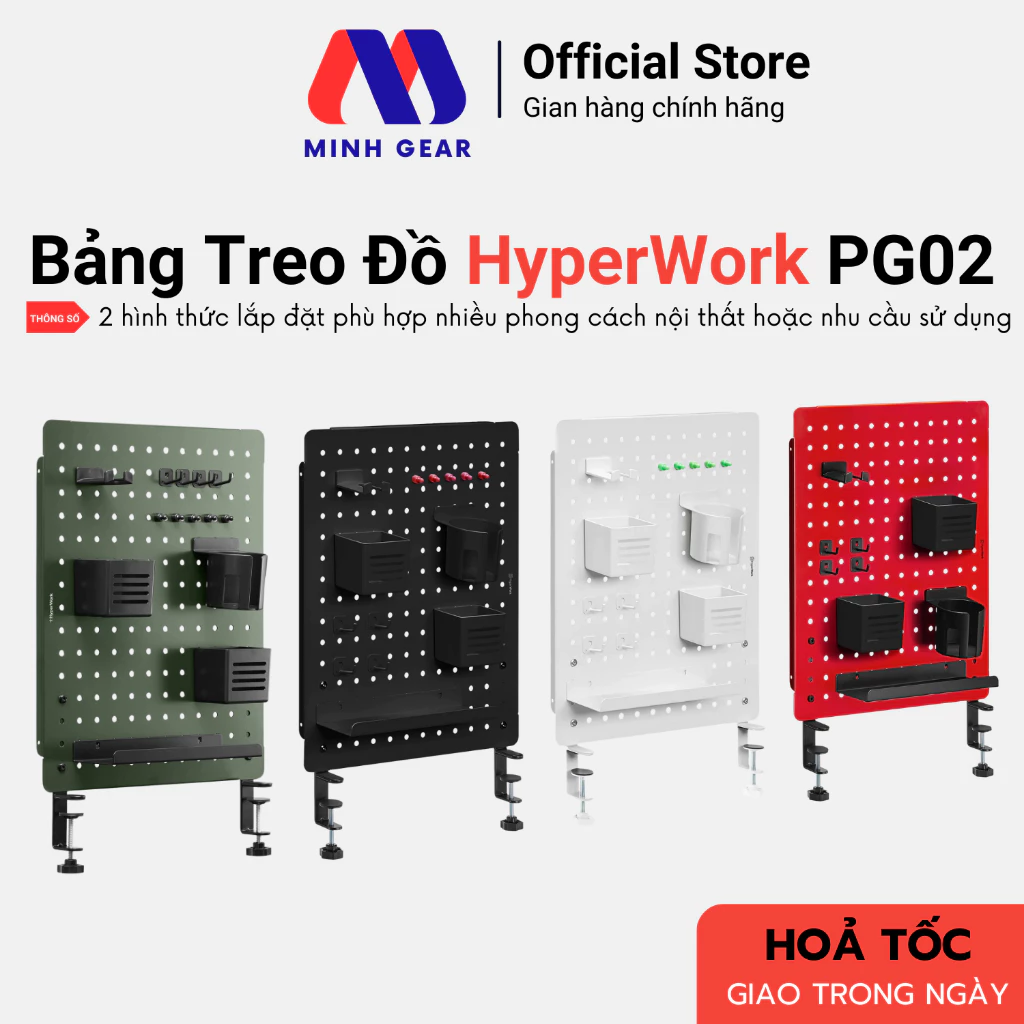 Bảng Pegboard HyperWork PG02 - Giải Pháp Decor Bàn Làm Việc Thông Minh